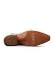 Sole view of The Sadie - Pearl Smooth Ostrich on plain background