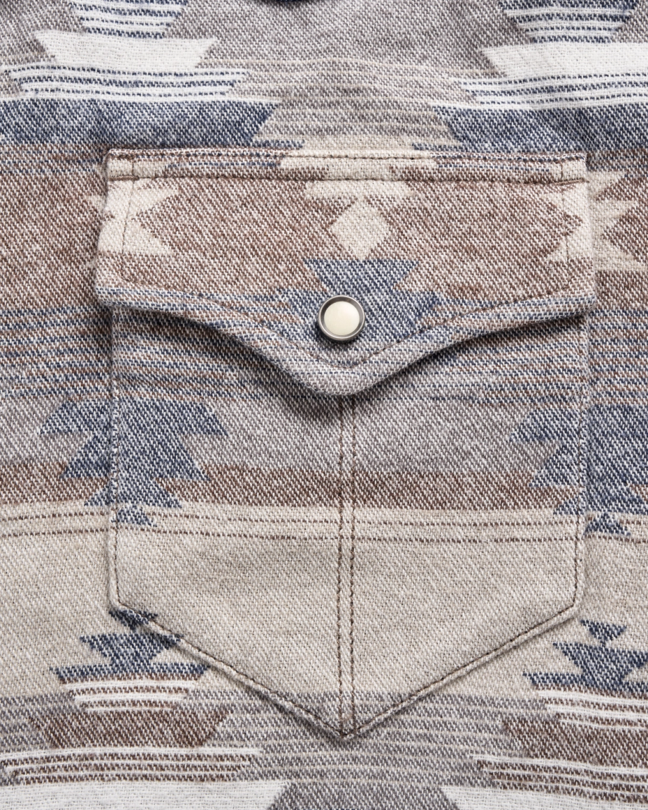 Closeup view of Men's Southwest Shacket - Multi