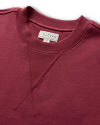 Closeup detail view of Men's Old School Sweatshirt - Oxblood