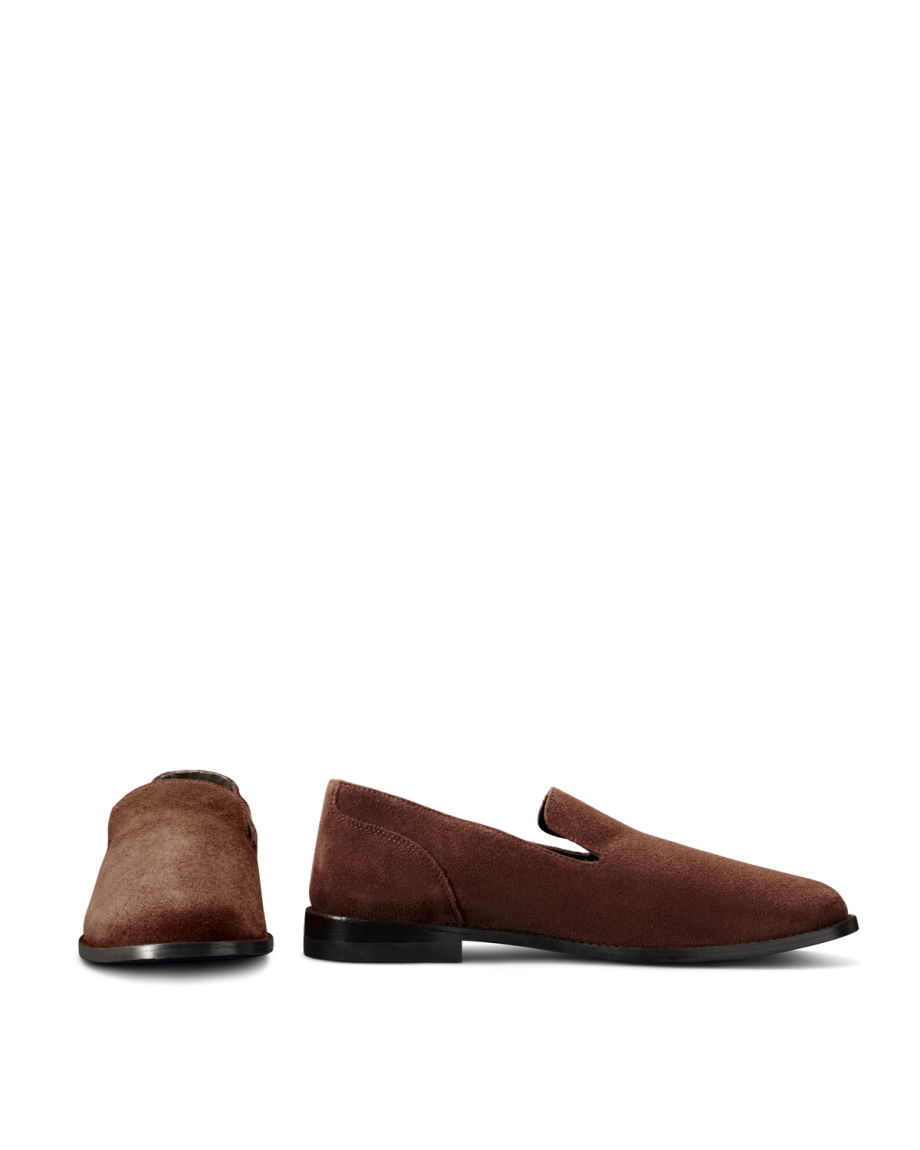 Pair view of The Monterrey - Earth Cowhide on plain background