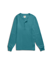Front view of Men's Henley LS - Hydro on plain background