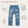 Flat lay of Men's Rugged Relaxed Jean in Light Wash