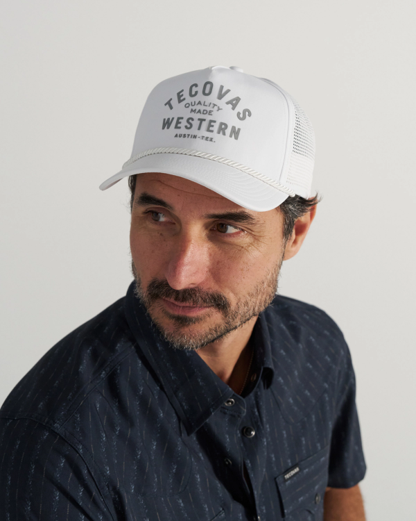 View of Quality Made Performance Trucker - White