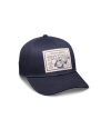 Quarterfront view of Genuine Western 6 Panel Mid Pro Trucker - Navy on plain background