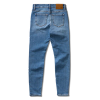 Back view of Women's High-Rise Tapered Jean - Light on plain background