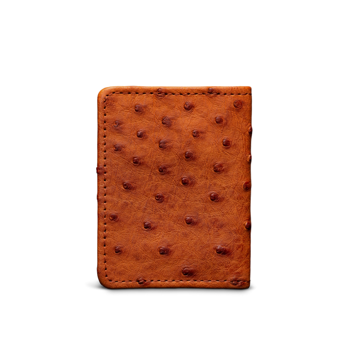 Back view of Bifold Card Case - Pecan on plain background