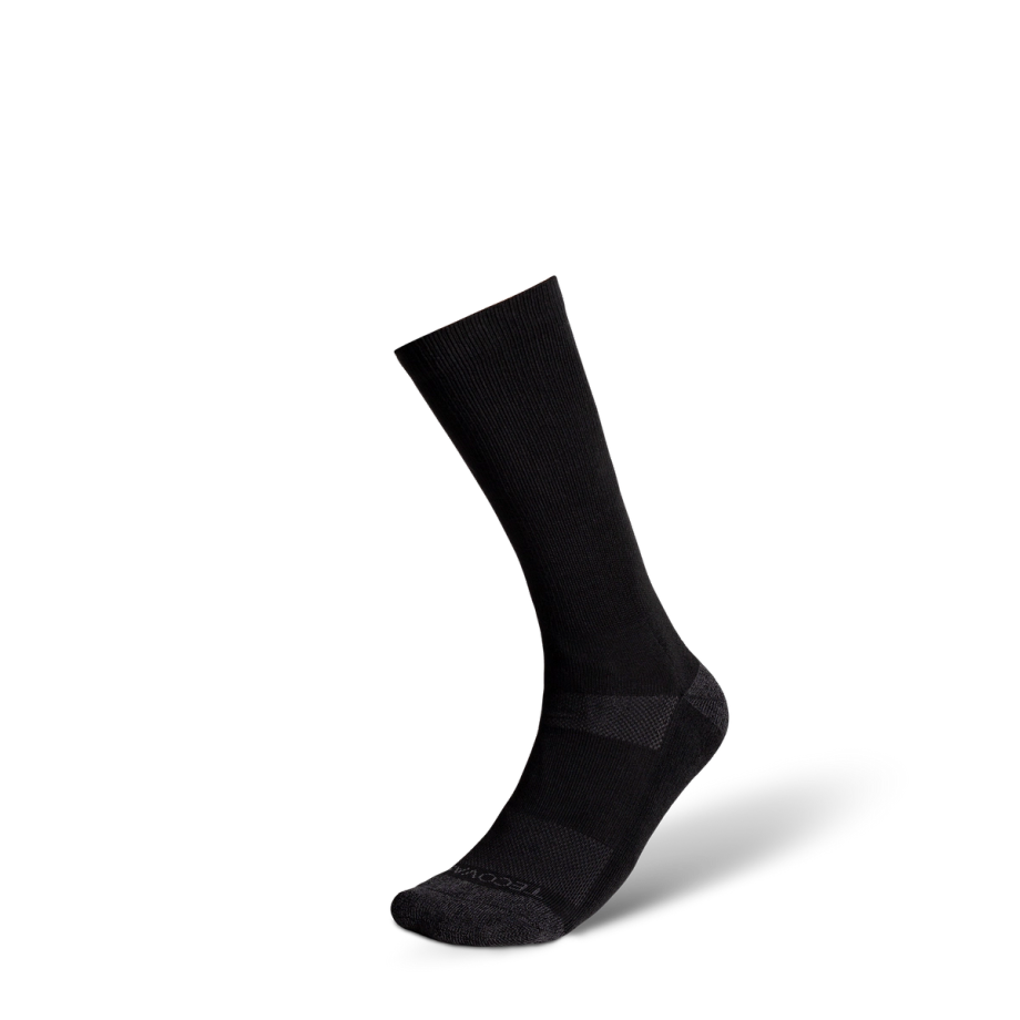 Front view of Men's Mid-Calf Sock - Midnight on plain background