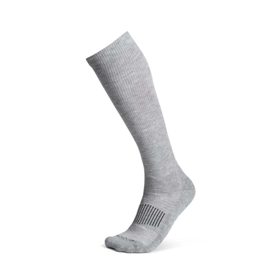 Front view of Boot Socks - Gray on plain background