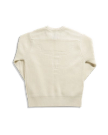 Back view of Men's Crew Neck Desert Sweater - Whisper White on plain background