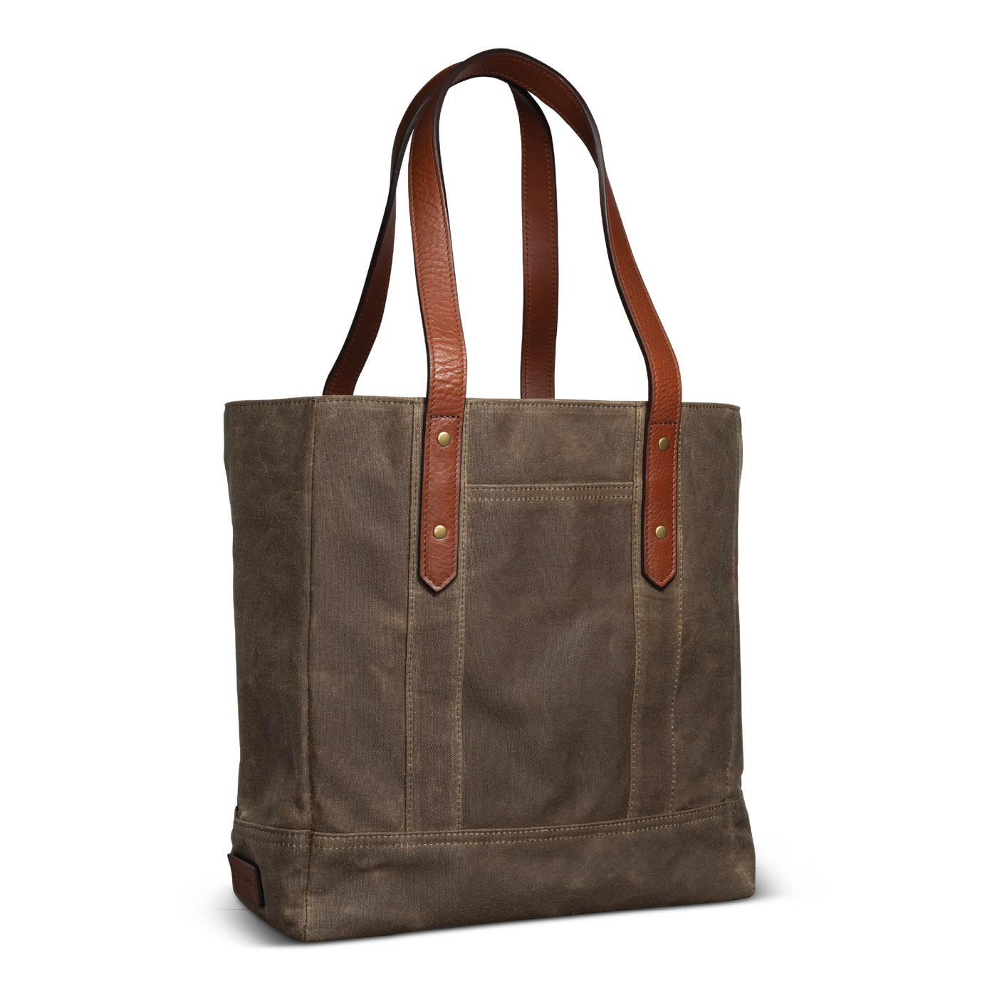 Waxed Canvas Tote Bag | Waxed Canvas Classic Tote - Moss | Tecovas