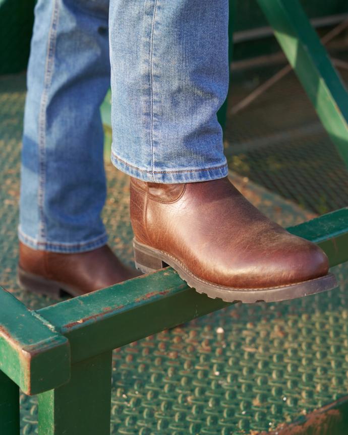 Closeup of the stockton chocolate on a ranch