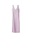 Front view of Women's Embroidered Slip Dress - Lilac on plain background