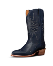 Quarterfront view of The Jamie Firework - Atlantic Blue Cowhide on plain background