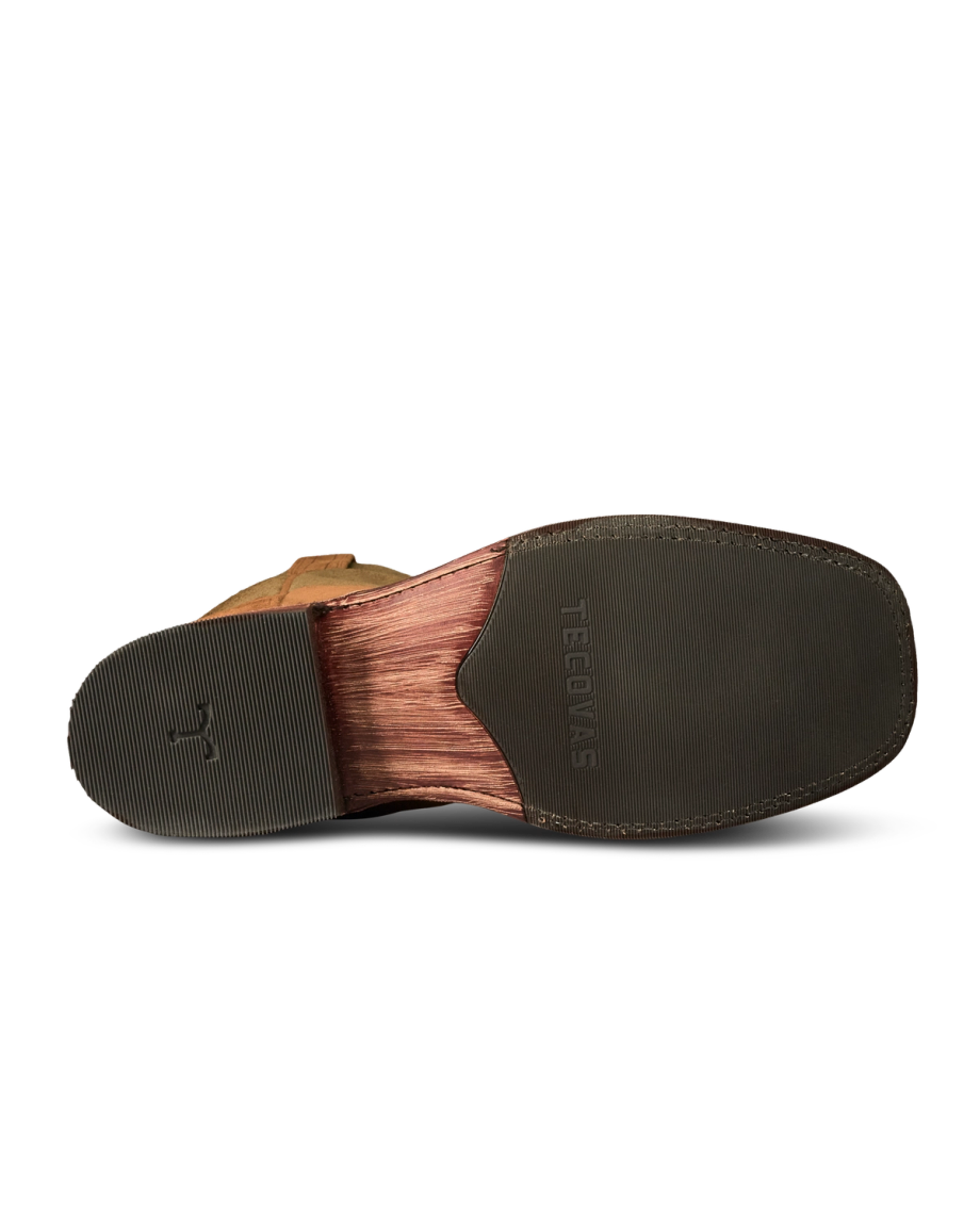 Sole view of The Doc Horizon - Sienna Suede on plain background