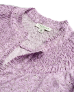 Closeup detail view of Women's Split Neck Top - Purple