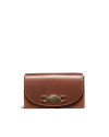 Front view of Concho Chain Crossbody - Saddle on plain background