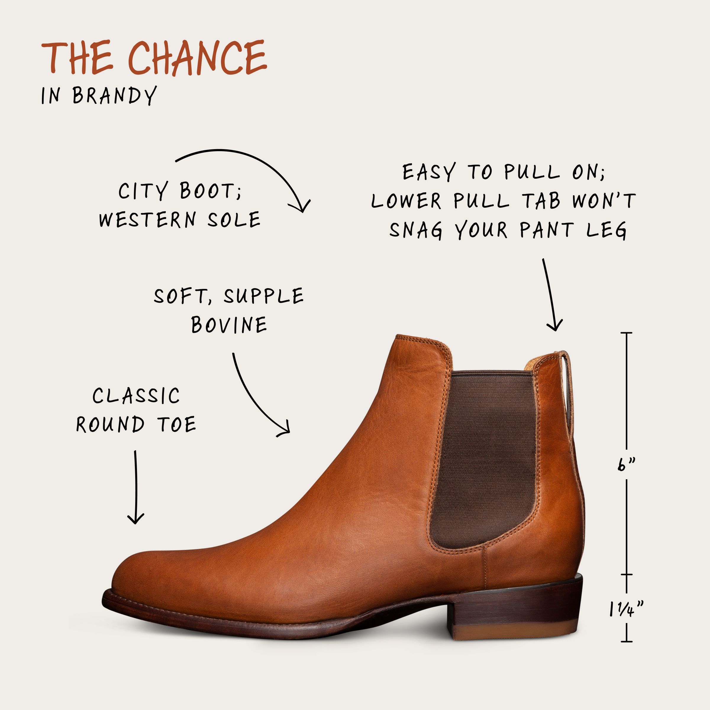 Western style chelsea boot sale