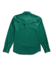 Closeup detail view of Men's Performance Western Pearl Snap LS - Hunter Green