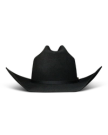 Front view of Cattleman Wool Cowboy Hat - Black on plain background