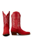 Pair view of The Sadie - Barn Red Suede on plain background