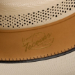 Closeup detail view of Cattleman Straw Cowboy Hat - Natural