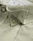 Closeup detail view of Men's Performance Western Short Sleeve Pearl Snap - Desert Sage/Light Sand