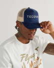 View of Tecovas Corduroy Five-Panel Mesh Trucker - Navy