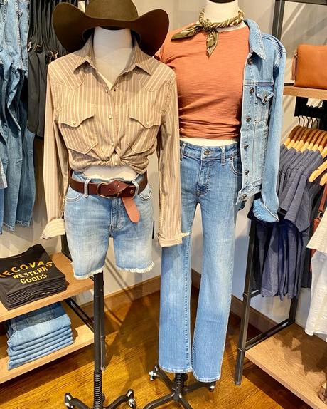 Mannequin outfits at Tecovas store in Southlake Town Square