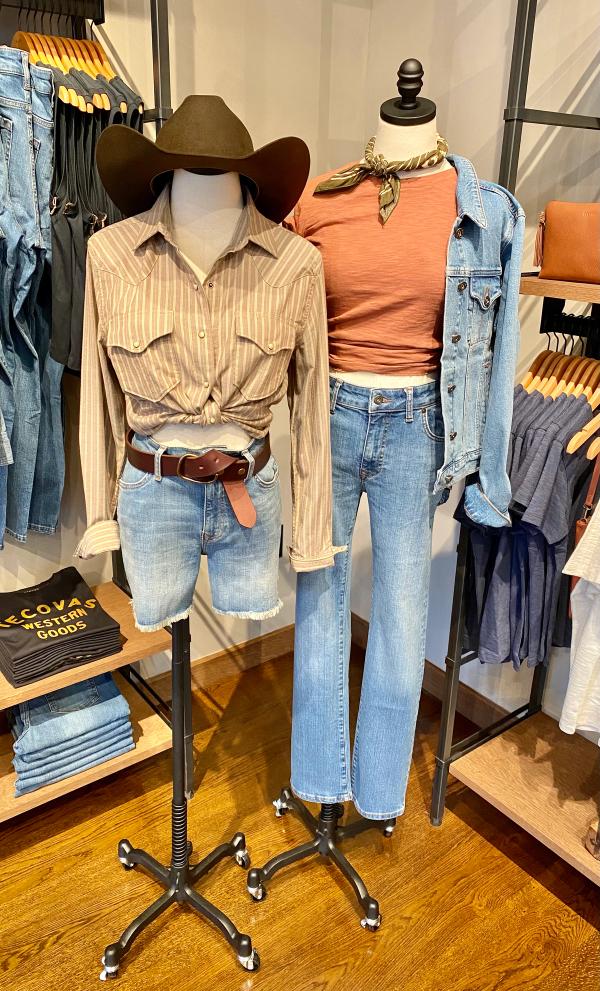 Mannequin outfits at Tecovas store in Southlake Town Square