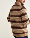 Closeup detail view of Men's Shawl Collar Cardigan Serape Sweater - Multi