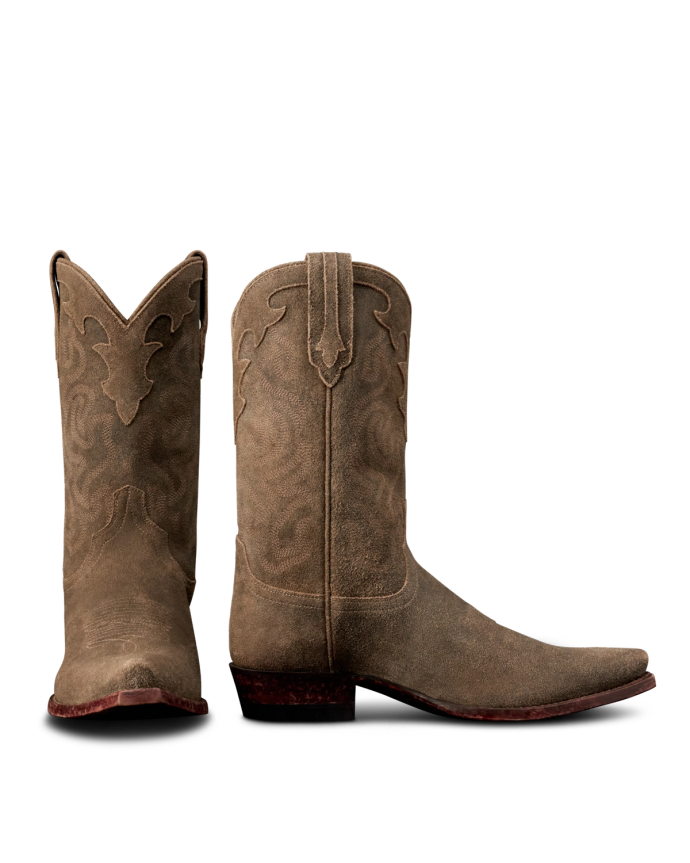 Pair view of The Garrett - Gravel Suede on plain background