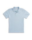 Closeup detail view of Men's Polo Pearl Snap - Sky