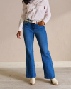 Front view of Women's Mid-Rise Bootcut Jeans - Medium on model