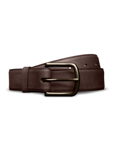 Front view of Men's Goat Belt II - Cafe on plain background