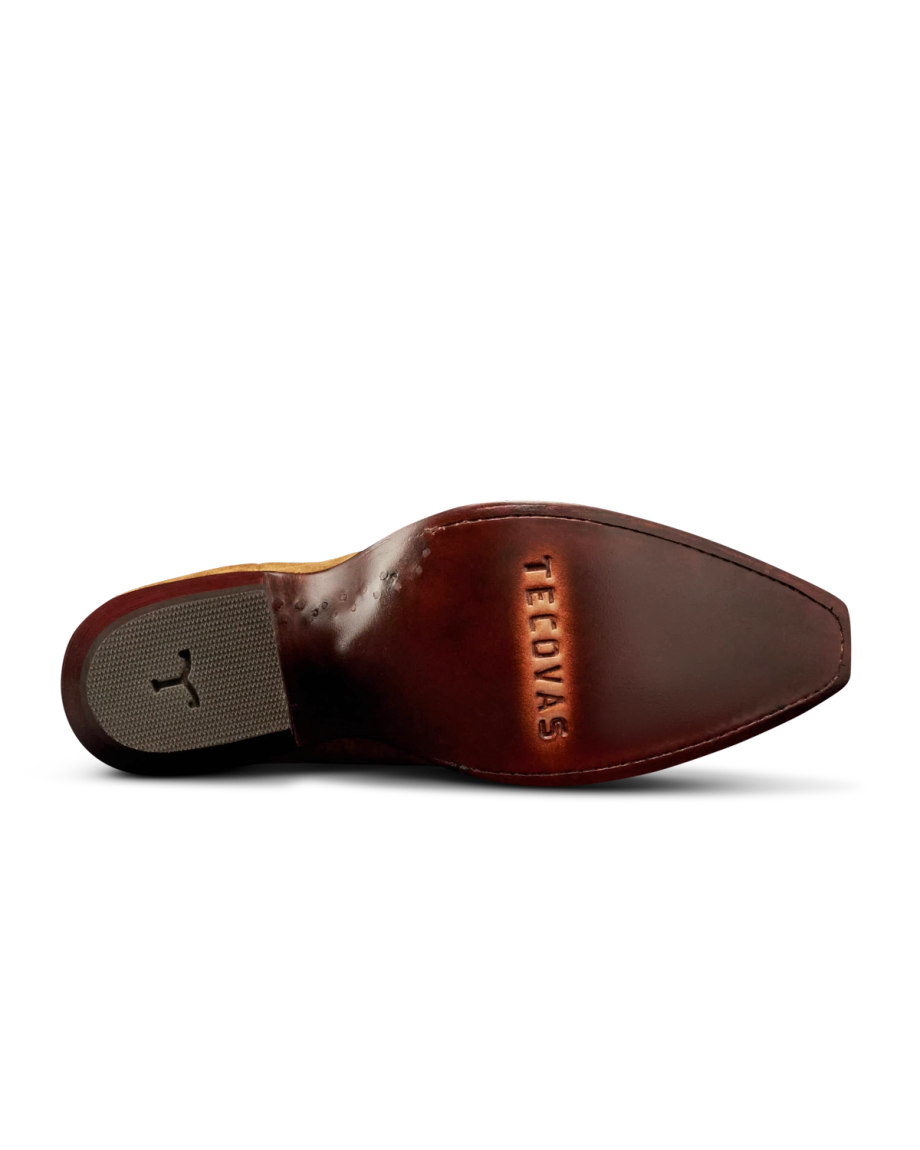 Sole view of The Piper II - Sienna Suede on plain background