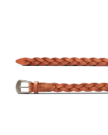 View of Women's Braided Belt - Tan
