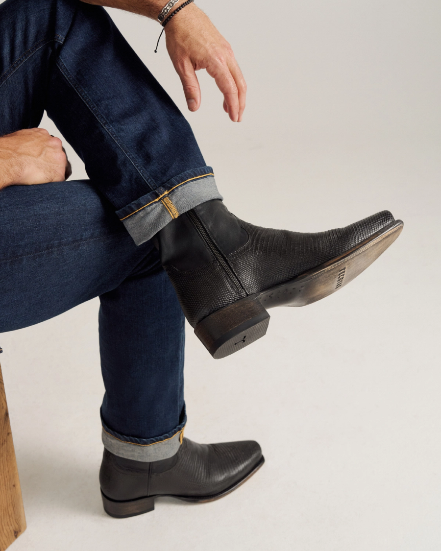 The Jack Men's Zip Boot - Black lizard | Tecovas