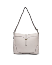 Front view of Women's Sierra Hobo Bag - Antique White on plain background