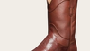 The Nash boot in bourbon colored lizard leather