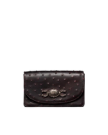 Front view of Concho Chain Crossbody - Black Cherry on plain background