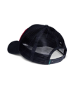 Quarterback view of Mechanic 6-Panel Mid Pro Trucker - Black on plain background