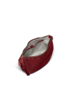 Inside view of Slouchy Shoulder Bag - Cabernet on plain background