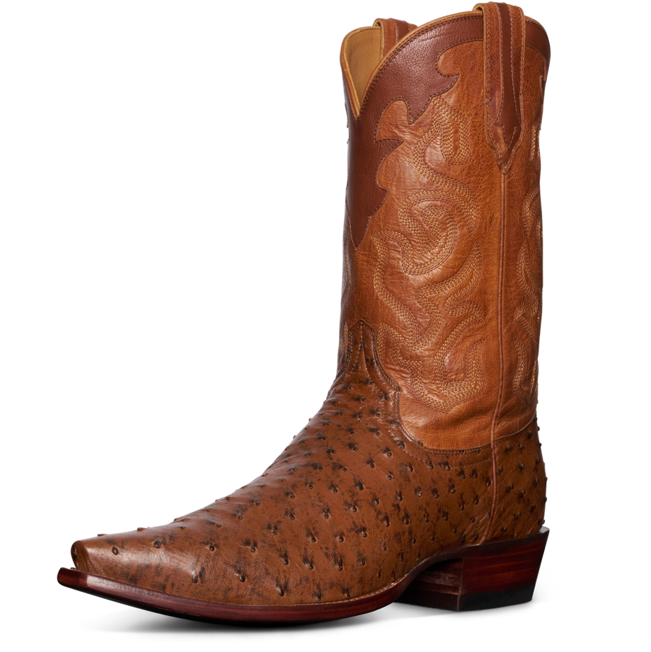 Quarterfront view of The Garrett - Peanut on plain background