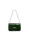 Front view of Eel Concho Clutch - Green on plain background