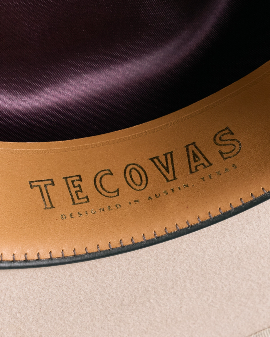 Closeup detail view of The Cruiser Wool Blend Cowboy Hat - Bone