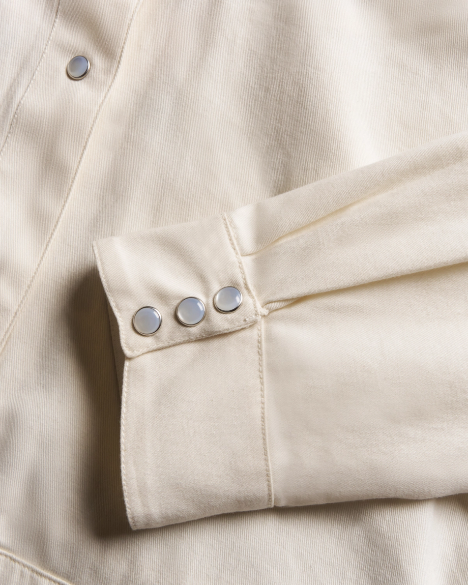 Closeup view of Women's Dolly Jacket  - Blue / White