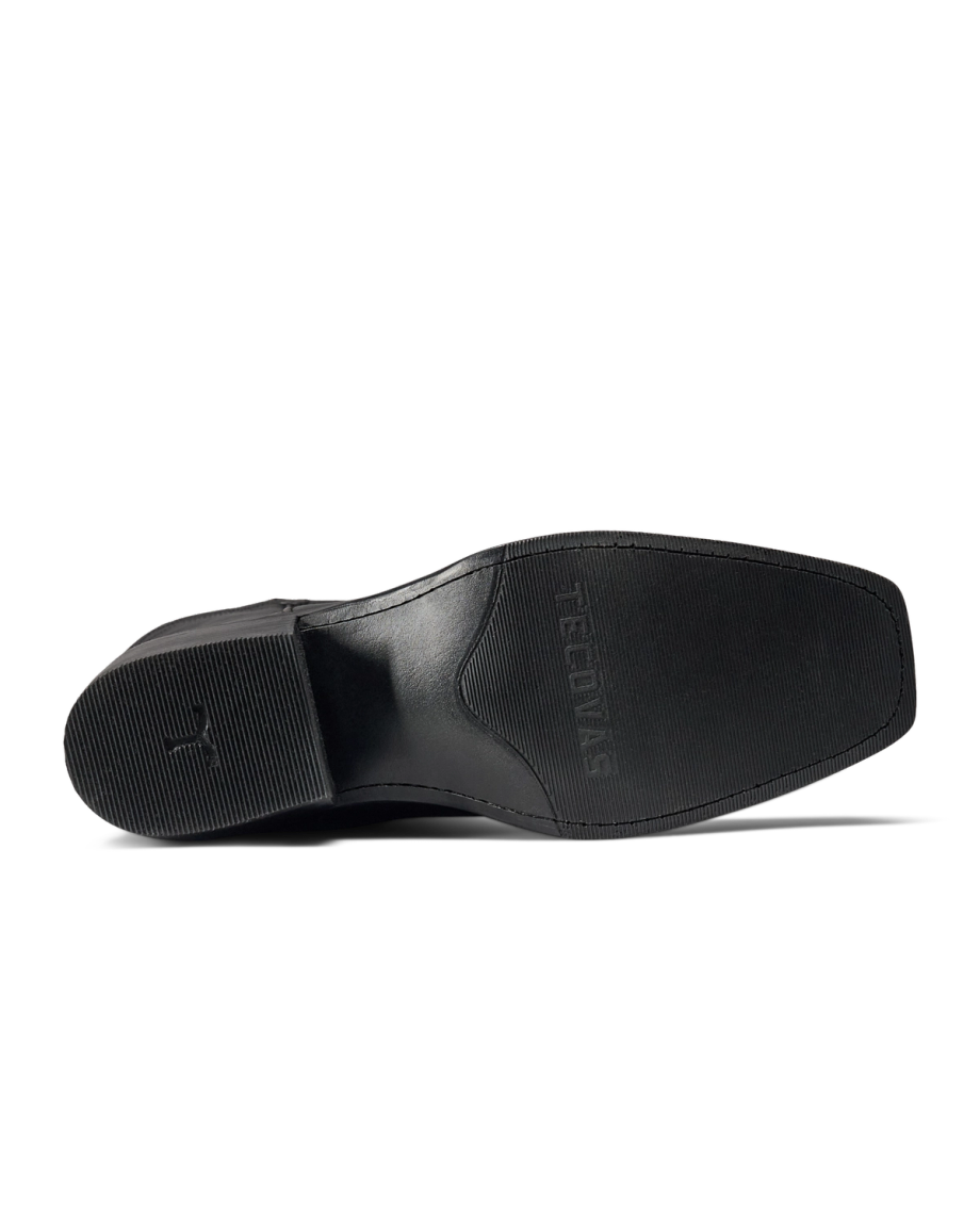 Sole view of The Charlie - Midnight Cowhide on plain background