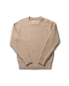 Front view of Men's Crew Neck Desert Sweater - Bone Heather on plain background