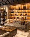 Photo of Tecovas Store boot wall and couches