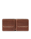 Inside view of Eagle Billfold - Brown on plain background